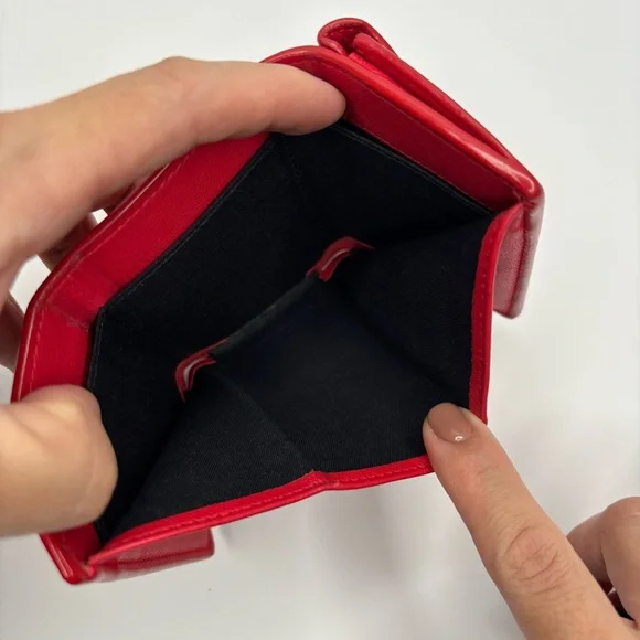 Authentic Balenciaga Mini Papier Trifold Leather Wallet - Picture 12 of 13